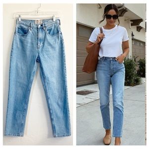 Everlane High Waist Straight Leg Light Wash Jeans 26 Ankle